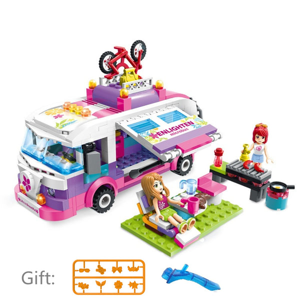 LEGO: City Girls Princess Outing Bus Car Building Blocks Sets Bricks Model Kids Classic Toys - brickpick