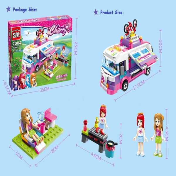 LEGO: City Girls Princess Outing Bus Car Building Blocks Sets Bricks Model Kids Classic Toys - brickpick