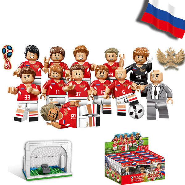 World Cup Toys 12pcs Football Team Sports Figures Building Blocks Compatible Lego - brickpick
