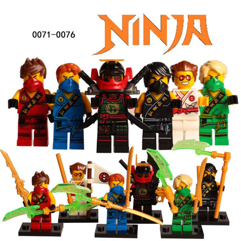 6 Ninja Kai Jay Zane Cole Lloyd Carmadon With Tornado Motorcycle - brickpick