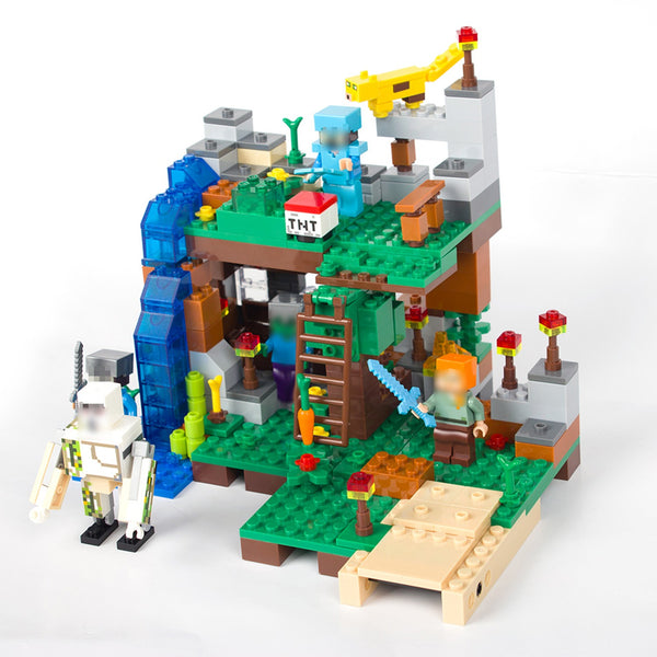 378pcs 4 in 1 Minecrafted Building Blocks Compatible Legoed city Figures Dragon Bricks Set Educational Toys - brickpick