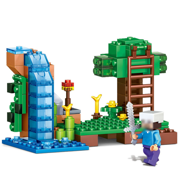 378pcs 4 in 1 Minecrafted Building Blocks Compatible Legoed city Figures Dragon Bricks Set Educational Toys - brickpick