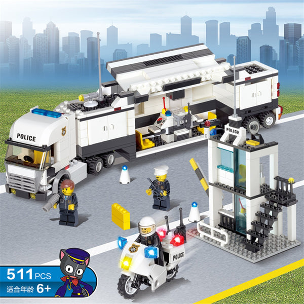 Police Station Modle Building Blocks DIY Bricks Set - brickpick