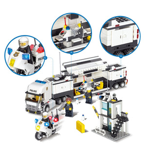 Police Station Modle Building Blocks DIY Bricks Set - brickpick