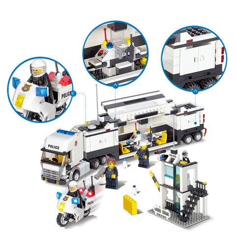 Police Station Modle Building Blocks DIY Bricks Set - brickpick