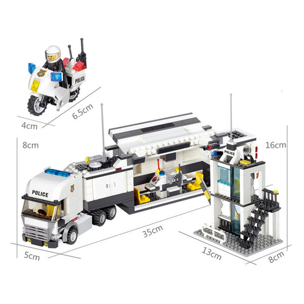 Police Station Modle Building Blocks DIY Bricks Set - brickpick