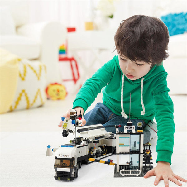 Police Station Modle Building Blocks DIY Bricks Set - brickpick