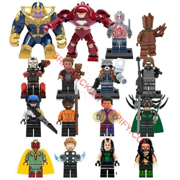 16pcs lot Avengers 3 Infinity War Action Figure Black Panther Thanos H BRICKPICK Inspire and develop the builders of tomorrow