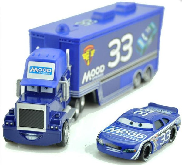 Disney Pixar Cars 2 Toys 2pcs Lightning McQueen Mack Truck The King 1:55 - brickpick