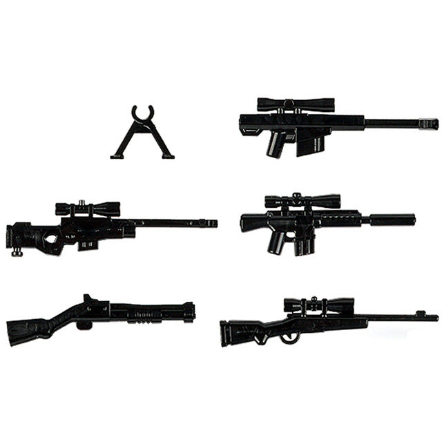 Military Swat Team Guns Weapon Pack City Police Soldiers Figure - brickpick