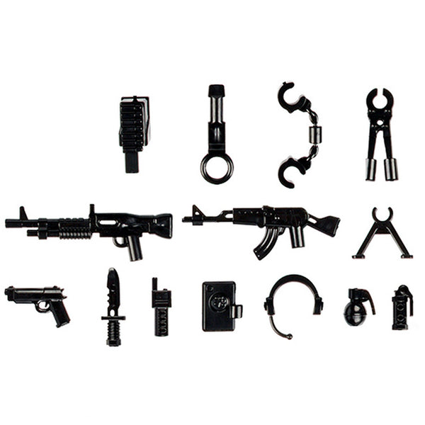 Military Swat Team Guns Weapon Pack City Police Soldiers Figure - brickpick