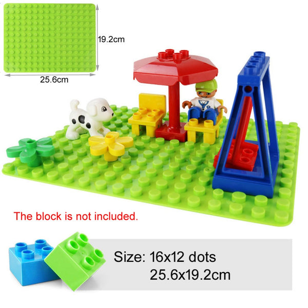 192 Big Dots 12x16 Big Baseplate compatible Duplo DIY Base Plate MOC 19*25cm - brickpick